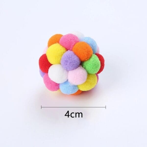 Cat Toy Balls Plush Artificial Colorful A