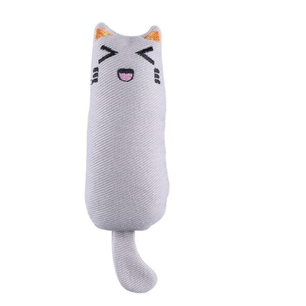 Cute Cat Thumb Toy Claw Grinding Pink Grey Orange - Grey G246B