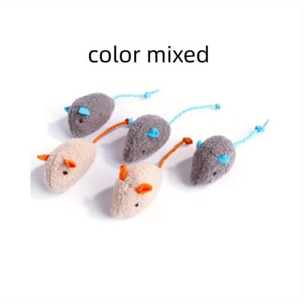 Cat Toys Plush Mouse 5 Packs Color Mixed - Color Mixed