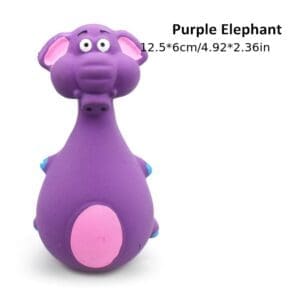 Latex Pet Toys Big Tummy Elephant Cow Dog Donkey - Purple Elephant