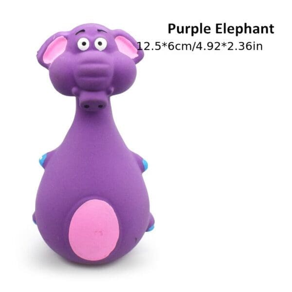 Latex Pet Toys Big Tummy Elephant Cow Dog Donkey - Purple Elephant