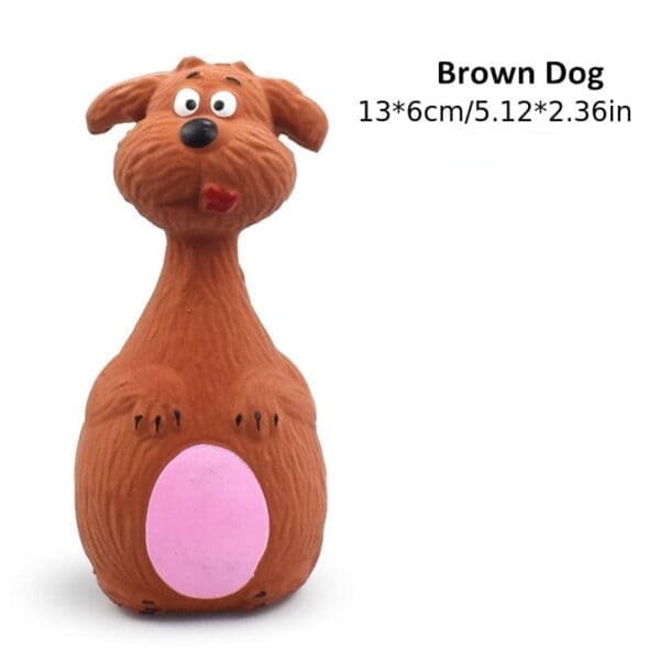 Latex Pet Toys Big Tummy Elephant Cow Dog Donkey - Brown Dog