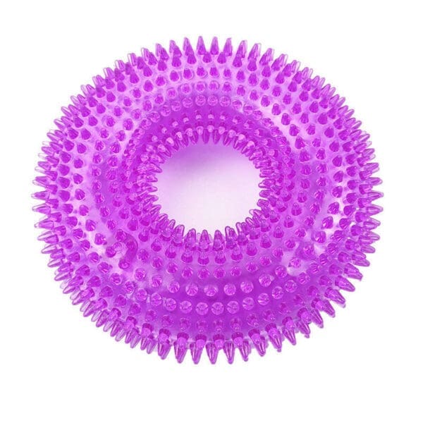 2pcs Bite Resistant Sound Making Dog Toy Ball Blue Purple Green Large Small - Purple large size