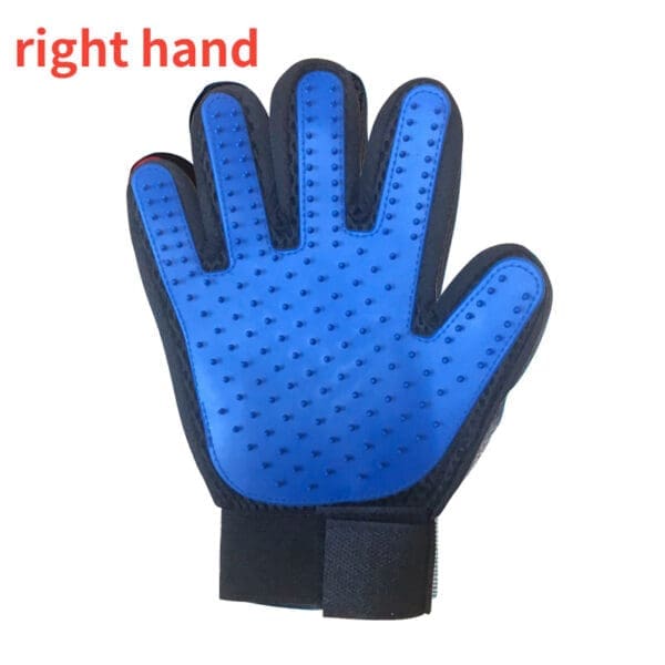 Cat Grooming Glove Right Blue