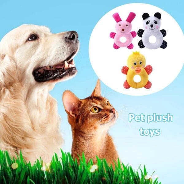 Plush Animal Shape Dog Squeaky Chew Toy