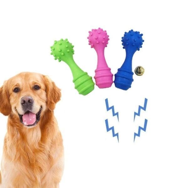 Pet Vocal Molar Rod Toy Pink Green Blue - Pink