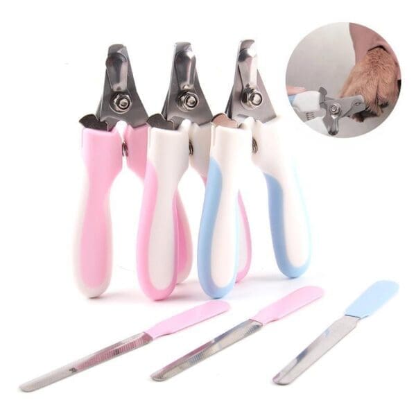 Pet Grooming Nail Clippers Pink, Blue - Image 2