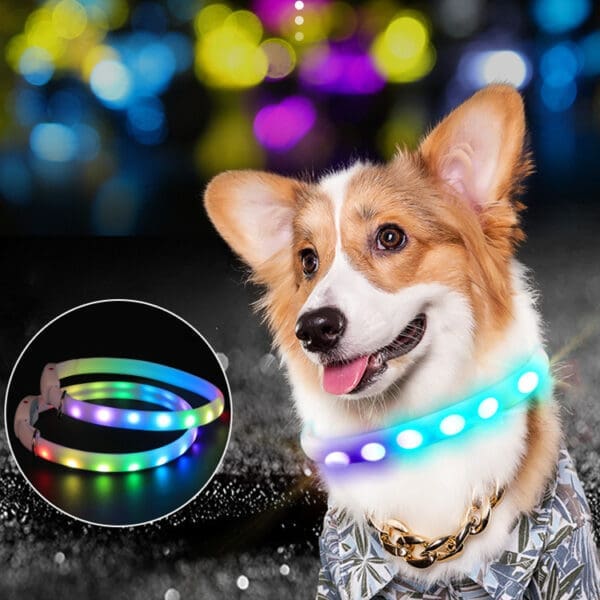 Milky White LED Pet Collar