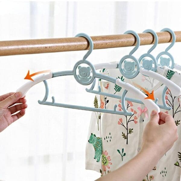 5pcs Baby Clothes Hanger Pink Beige White Grey - Beige 5pcs