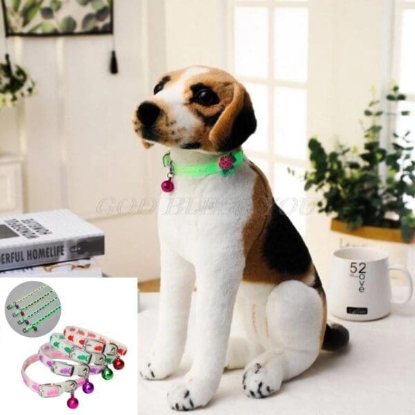 As The Picture Pet Glowing Collars with Bells