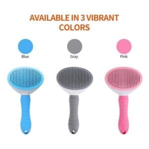 One-click Hair Removal Pet Comb Pink Blue - Pink