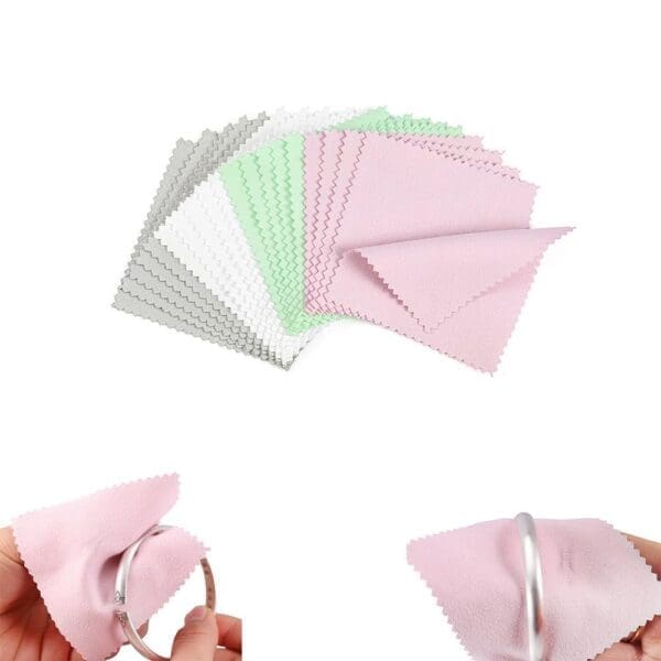 10pcs Polish Cloth for Silver Gold Jewelry