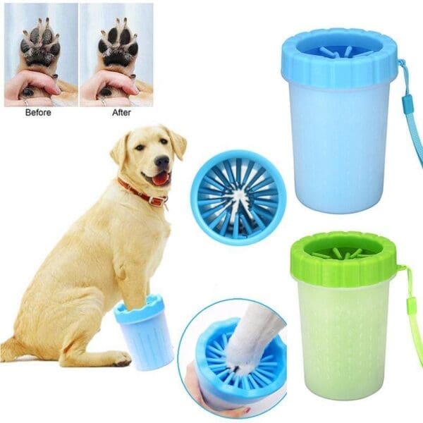 Paw Cleaner Cup Light Green Blue S L - BLUE S