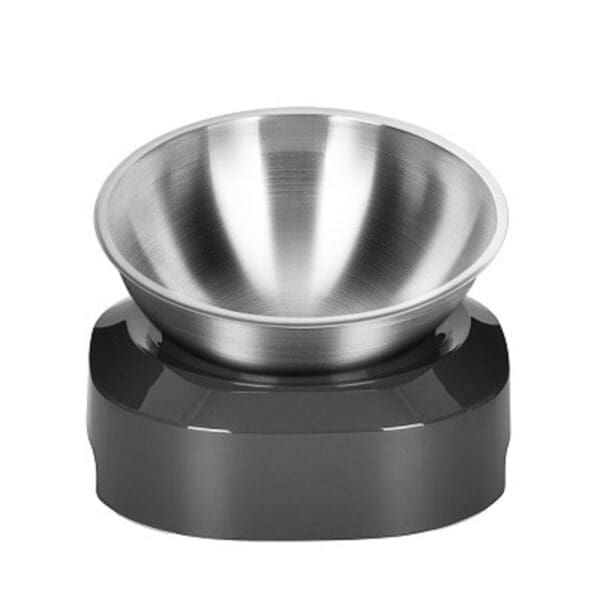 Pet Feeder Stainless Steel Single Bowl Black