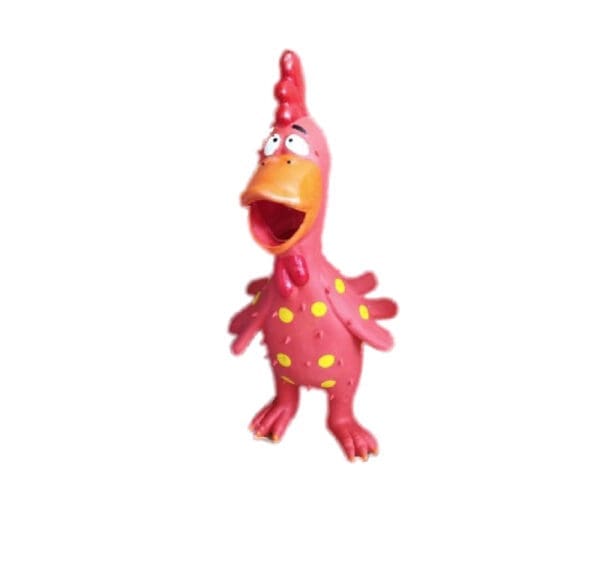 Sing Chicken Dog Chew Sound Toy Various Colors - Red