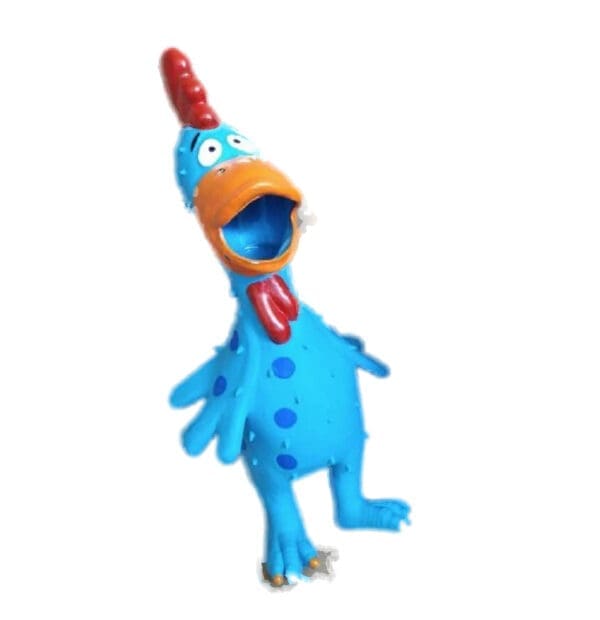 Sing Chicken Dog Chew Sound Toy Various Colors - BLUE