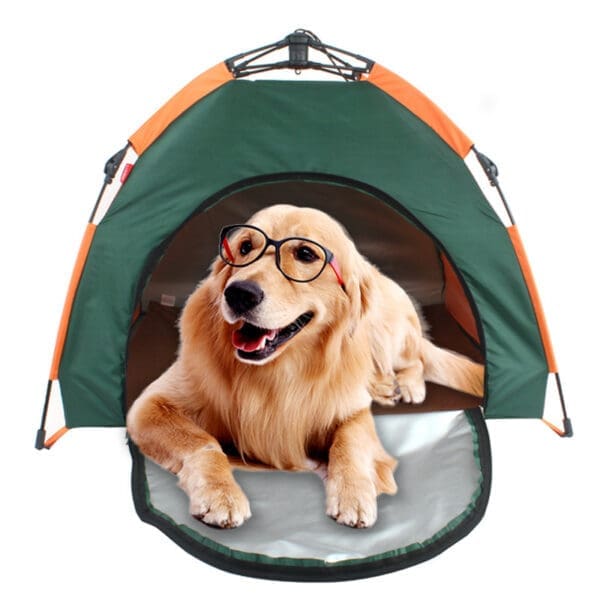 Automatic Folding Dog Tent House Orange