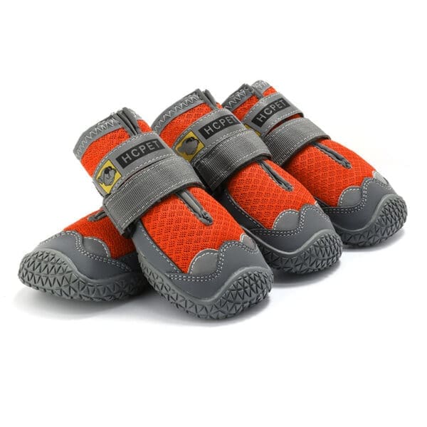 Waterproof Non-Skid Pet Booties with Reflective Strap Various Colors XL L M S - Orange M