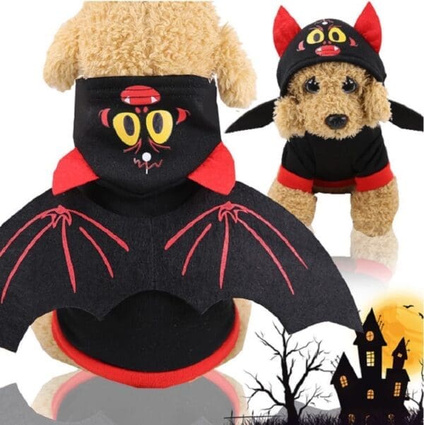 Black Bat Wing Pet Costume for Halloween Various Sizes - XL