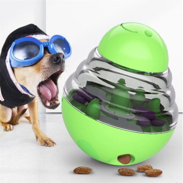 Dog Toys Food Ball Dispenser Blue, Yellow, Pink, Green - Image 4