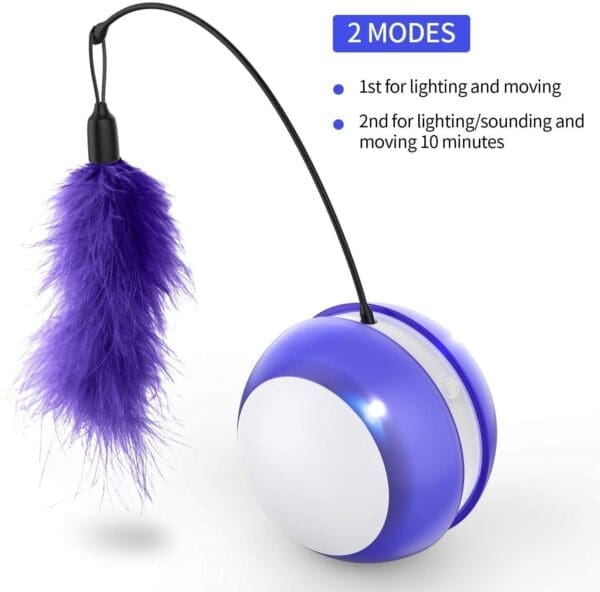 360 Degree Rotating LED Cat Chaser Ball green orange blue - BLUE