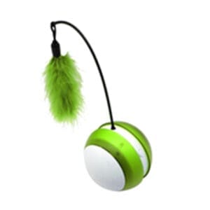 360 Degree Rotating LED Cat Chaser Ball green orange blue - Green