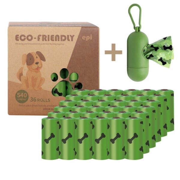 Degradable Bone Print Dog Poop Bags Multiple Pack Sizes - 36 Rolls (540 Bags)