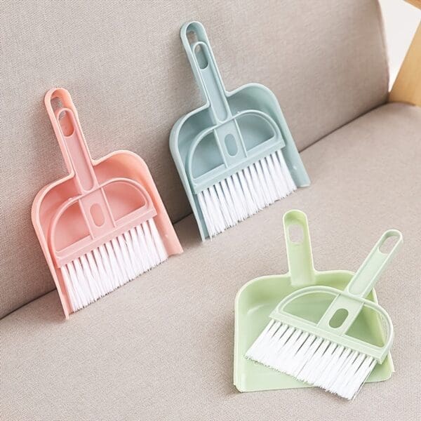 Pet Cleaning Broom and Trash Shovel Set Various Colors - Pink+Light Blue