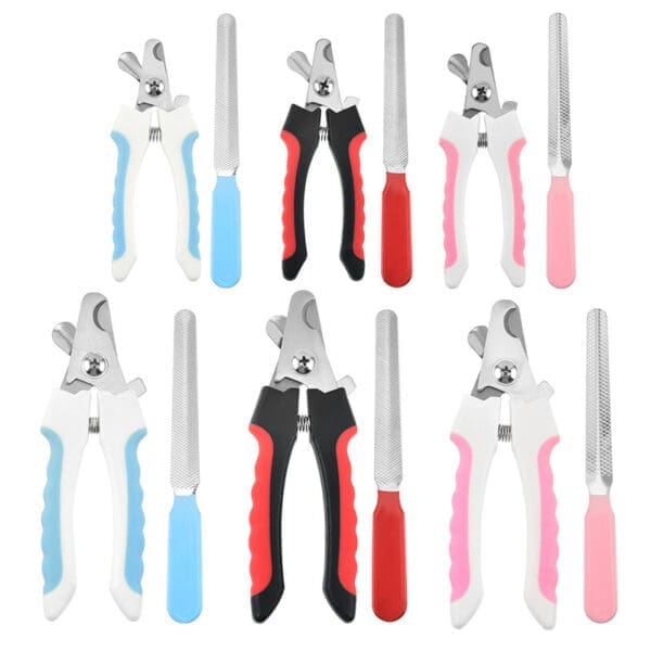 Professional Pet Nail Clipper Large Small Blue Pink Red - BLUE Large