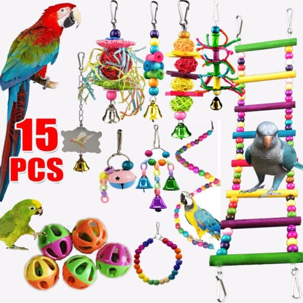 15pcs Parrot Bird Toys A China