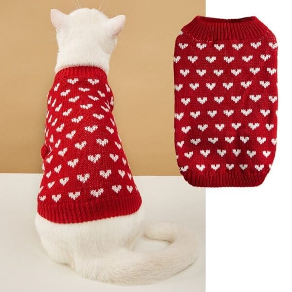 Turtleneck Dog Sweater Red Pink  XL 2XL - Red L