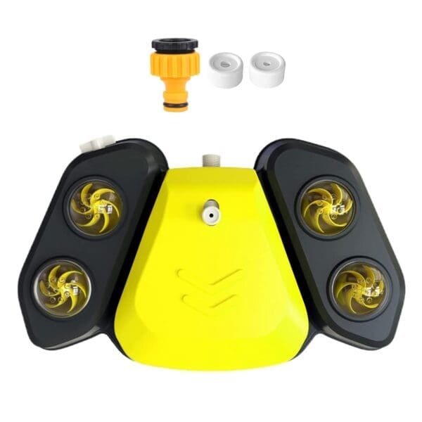 Dog Water Fountain Outdoor Blue Yellow - Yellow