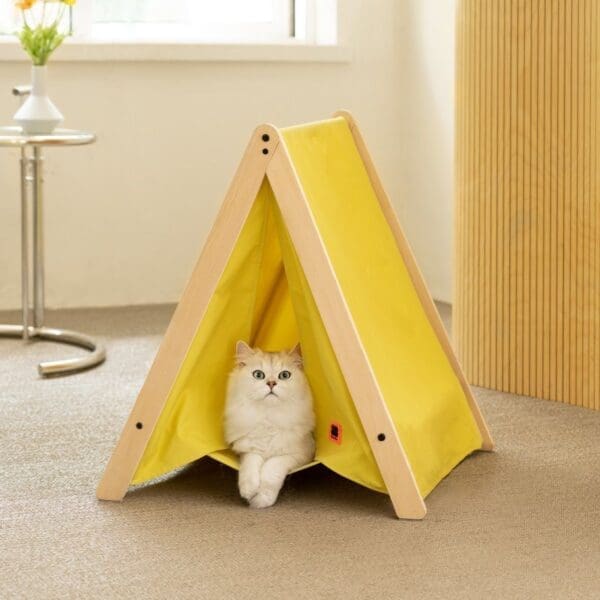 Mewoofun Folding Tent Cat Hammock Green Yellow - Yellow