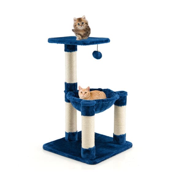 Multi-Level Cat Tower Blue