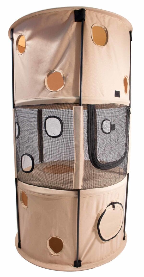 Pet Life Climbertree Play-Active Cat House Black, Khaki - Image 2