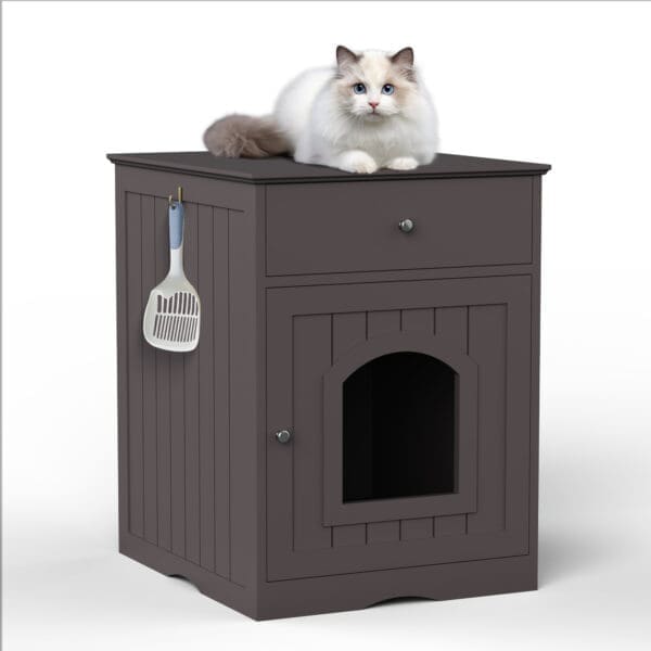 Wooden Pet House Cat Litter Box