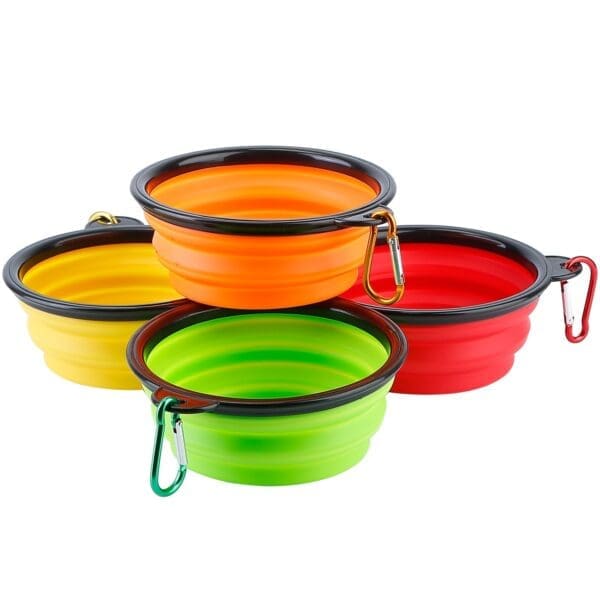 Silicone Collapsible Dog Bowls Multi-Color