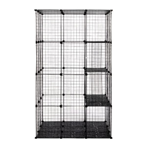 3-Tier Wire Cat Cage Black