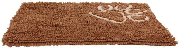 Pet Life Fuzzy Anti-Skid Dog Mat Blue Pink Light-Dark Brown Grey - Light Brown