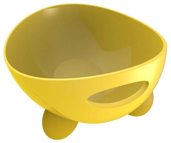 Modero Modern Tilted Dog Bowl Yellow Green Blue - Yellow