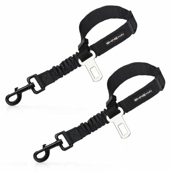 2 Pack Adjustable Dog Harness for Car Seatbelt Connector