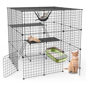 3 Tier Cat Cage Black