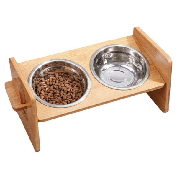 Bamboo Double Dog Bowls