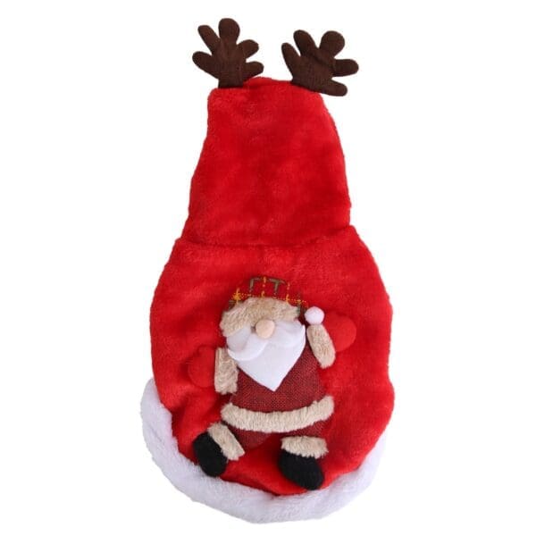 Pet Christmas Clothes Santa Claus Reindeer Costume Various Sizes - S