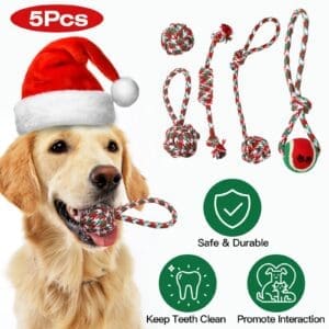 Christmas Dog Rope Chew Toys