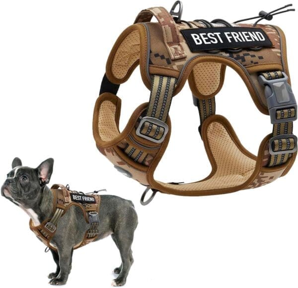 Tactical Dog Harness Medium Desert Color Camo