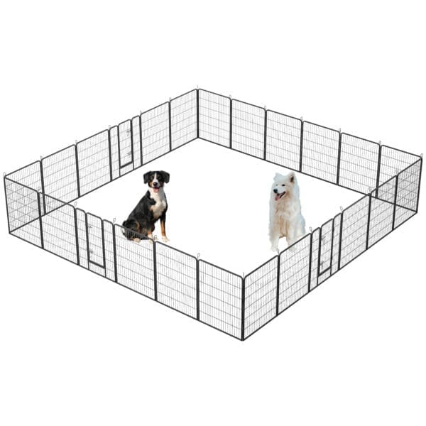 Foldable Dog Playpen 24 Panels 40 Height with Door