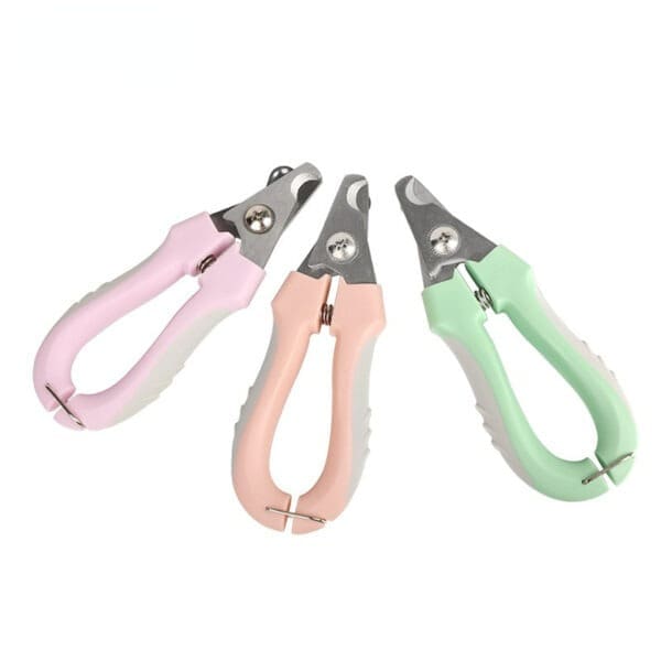 Pet Nail Clippers with Safety Lock Green, Orange, Purple 1pcs - Image 7