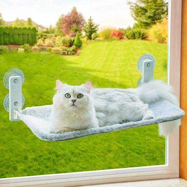 Mewoofun Cat Window Perch Light Grey