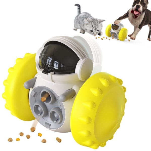 PawPartner Dog Tumbler IQ Slow Feeder Yellow